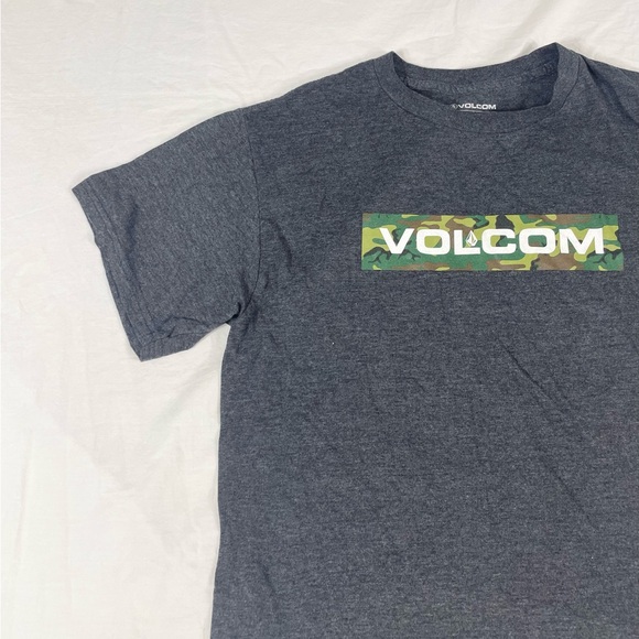 Volcom Boys Dark Gray Print Short Sleeve T-Shirt Size XL - Picture 4 of 7